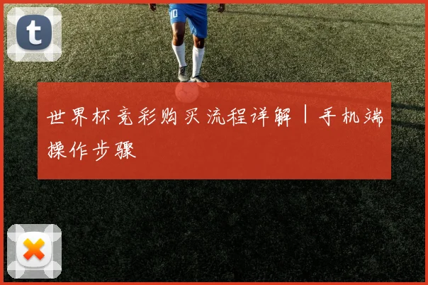 世界杯竞彩购买流程详解｜手机端操作步骤